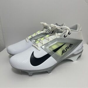Nike Alpha Menace 4 Pro FD7037-100 Men White Photon Dust Football Cleats Sz 11.5